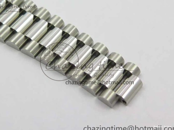 0415 TopPick Day-Date 36 SS 128239 Bp Maker Best Edition Black Dial Crystral Markers on President Bracelet 3149